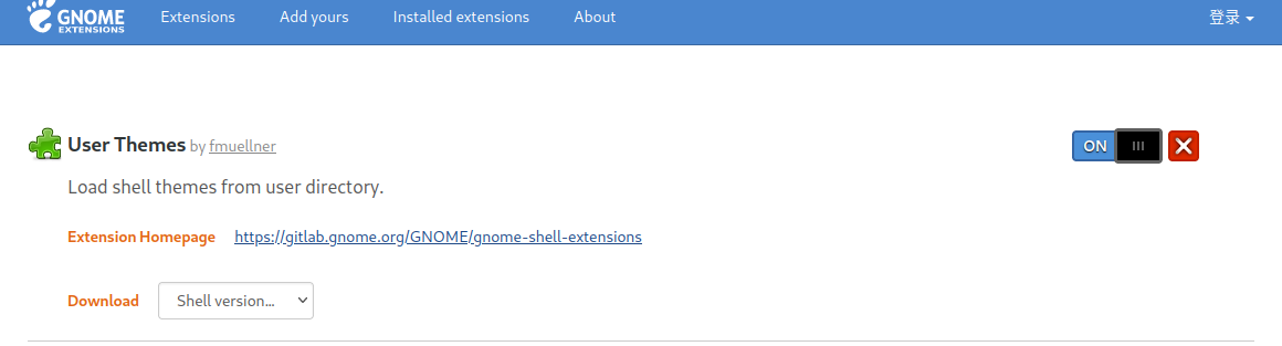 安装user themes